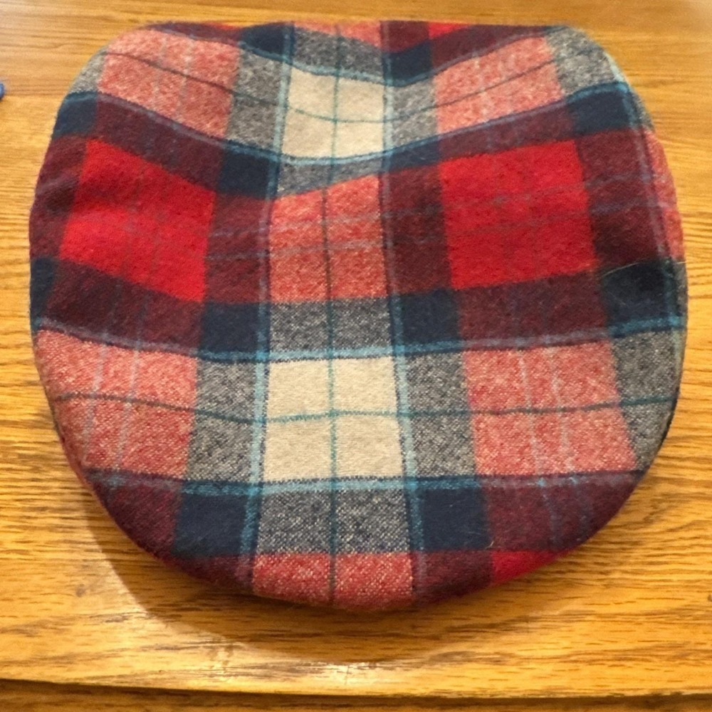 VTG Pendleton USA Plaid Virgin Wool Newsboy Hat Cap Large Dress‎ Stewart Tartan